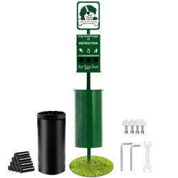 Dog Waste Station, Commercial Dog Poop Station, 11.5 Gallons Pet Waste Bin with 50 Can Liners, Bag Dispenser & 600 Waste Bags