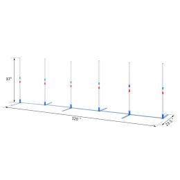 Dog Agility Equipment Dog Weave Pole Set Agility Starter Kit Pet Outdoor Exercise Training Set (Option: White)
